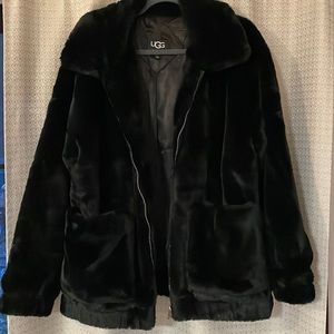 Black UGG Faux Fur Black Jacket